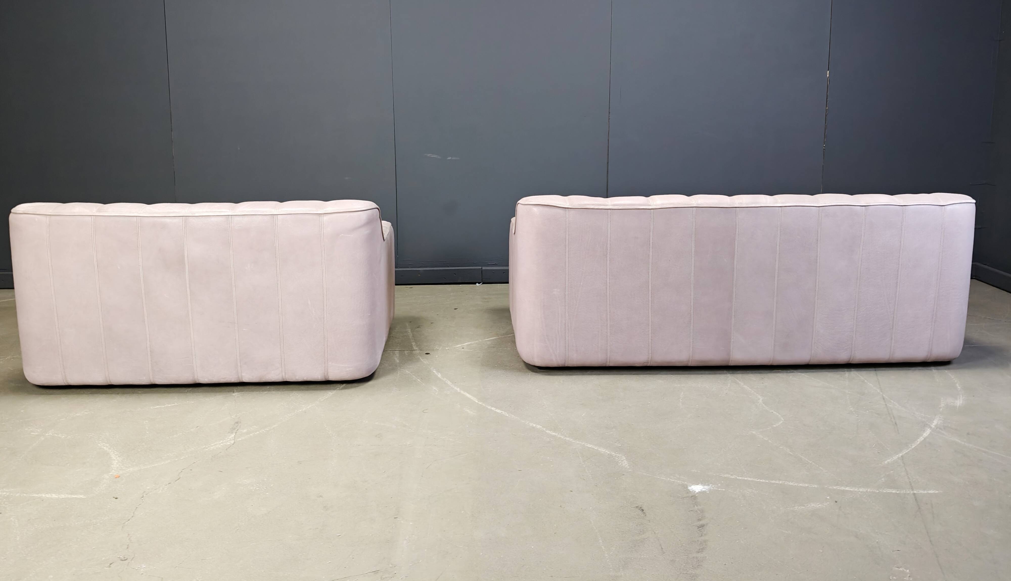 Vintage neck leather sofas DS44 by Desede, 1970s