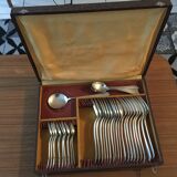 Silver metal cutlery