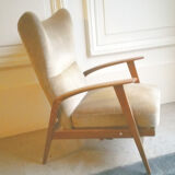 Wingback Chair wing chair beige Knoll 1965