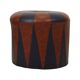 Round Vintage Pouf Purple Bordeaux Two-tone Skai Sixties