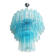 Lustre en verre de murano bleu clair « tronchi » d60-3l