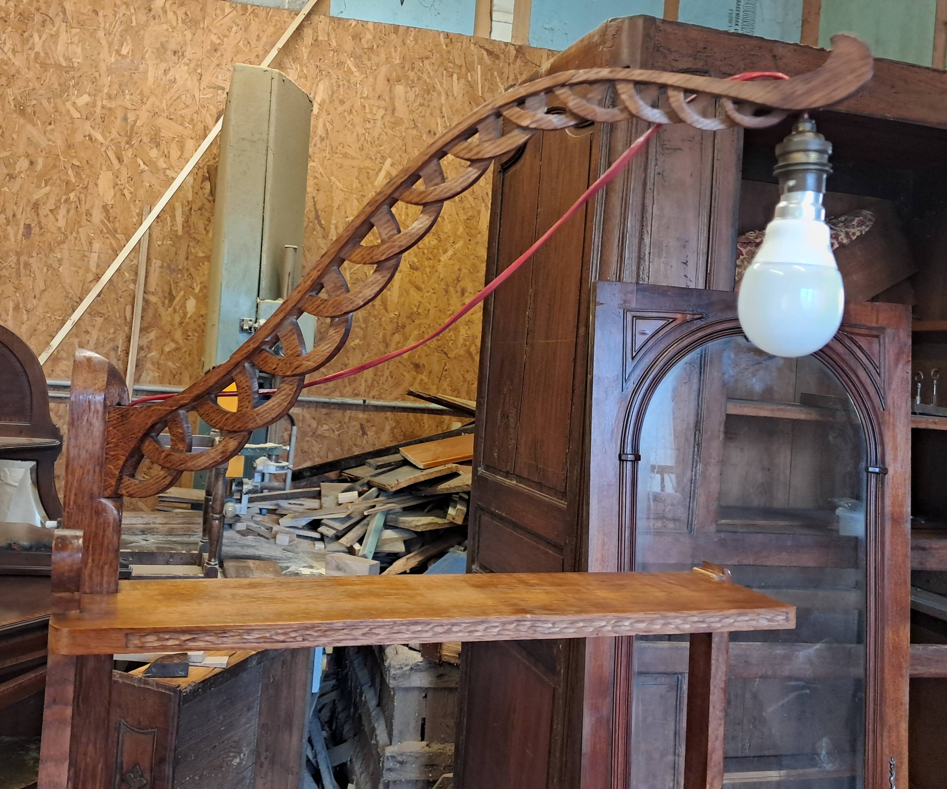 vintage illuminated shelf