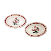 Lot de 2 raviers, décor floral