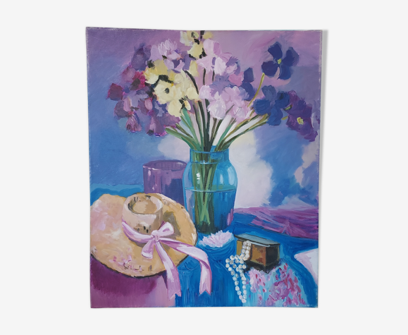 Still life painting in the hat