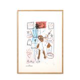 Jean-Michel Basquiat. Numbered colour silkscreen. 1990s.