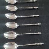 12 small spoons solid silver late nineteenth edmond bonnesoeur goldsmith