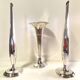 Lots of Small Antique Soliflore Vases Brass & Silver-Plated Bronze WMF Art Dec