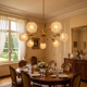 Vintage chandelier with 7 lights from the 60s/70s.