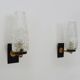 Pair of vintage Maison Arlus 1950s brass wall sconces