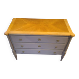 Commode en bois peint
