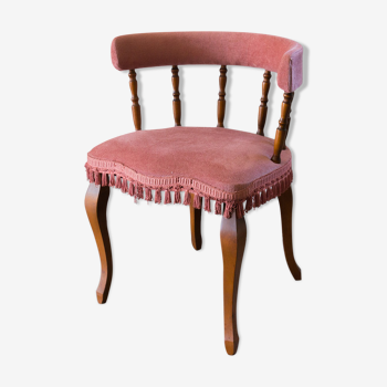 Chaise velours rose