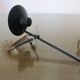 Authentic wall candle holder signed Laurids Lonborg, Denmark, metal and rattan.