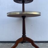 Late 19th century tripod pedestal table in wood marquetry