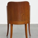 Art Deco “clouds” dining room/side chair with luxurious red upholstery