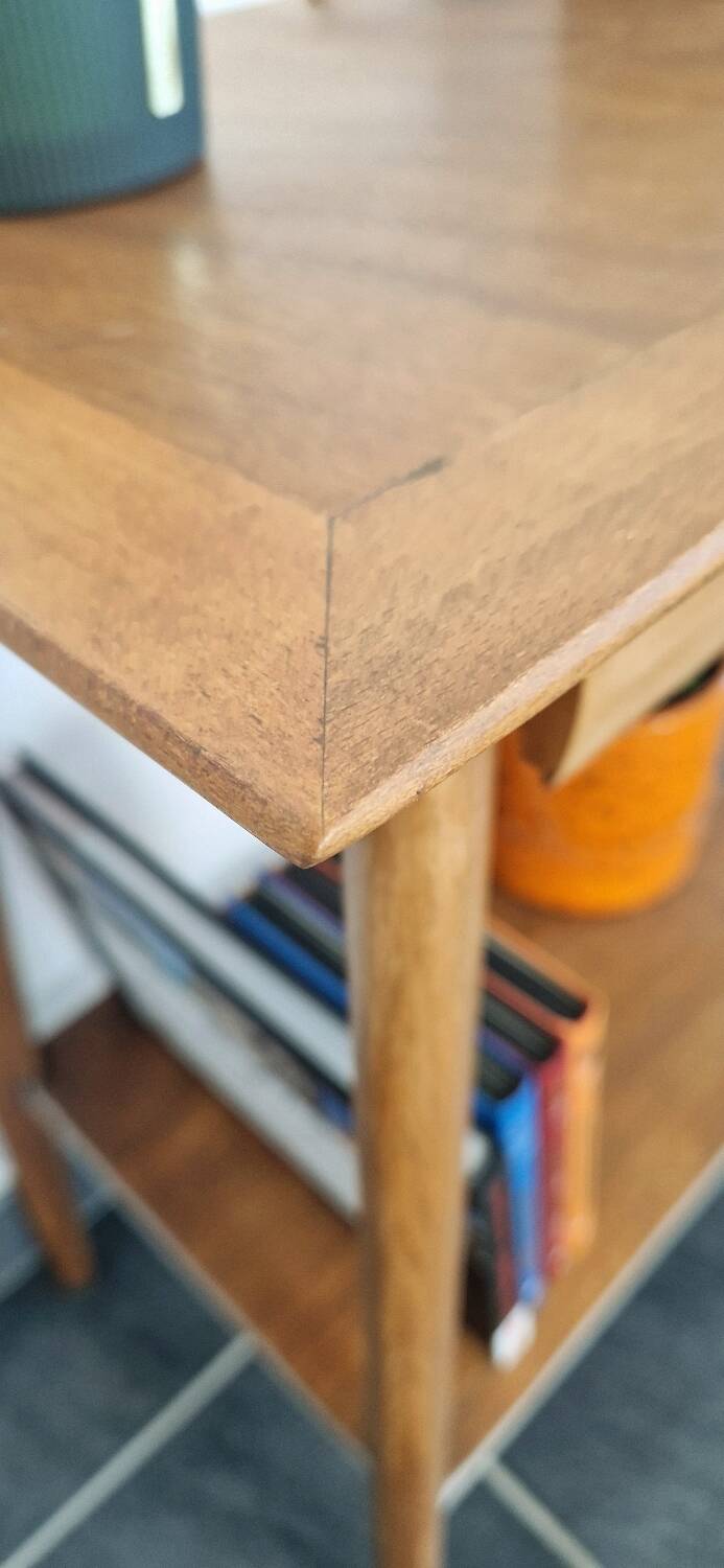 1950s side table with compass legs
