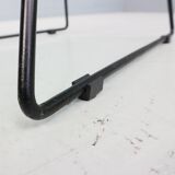 Diamond chair by Harry Bertoia in white & black metal and new leather seati