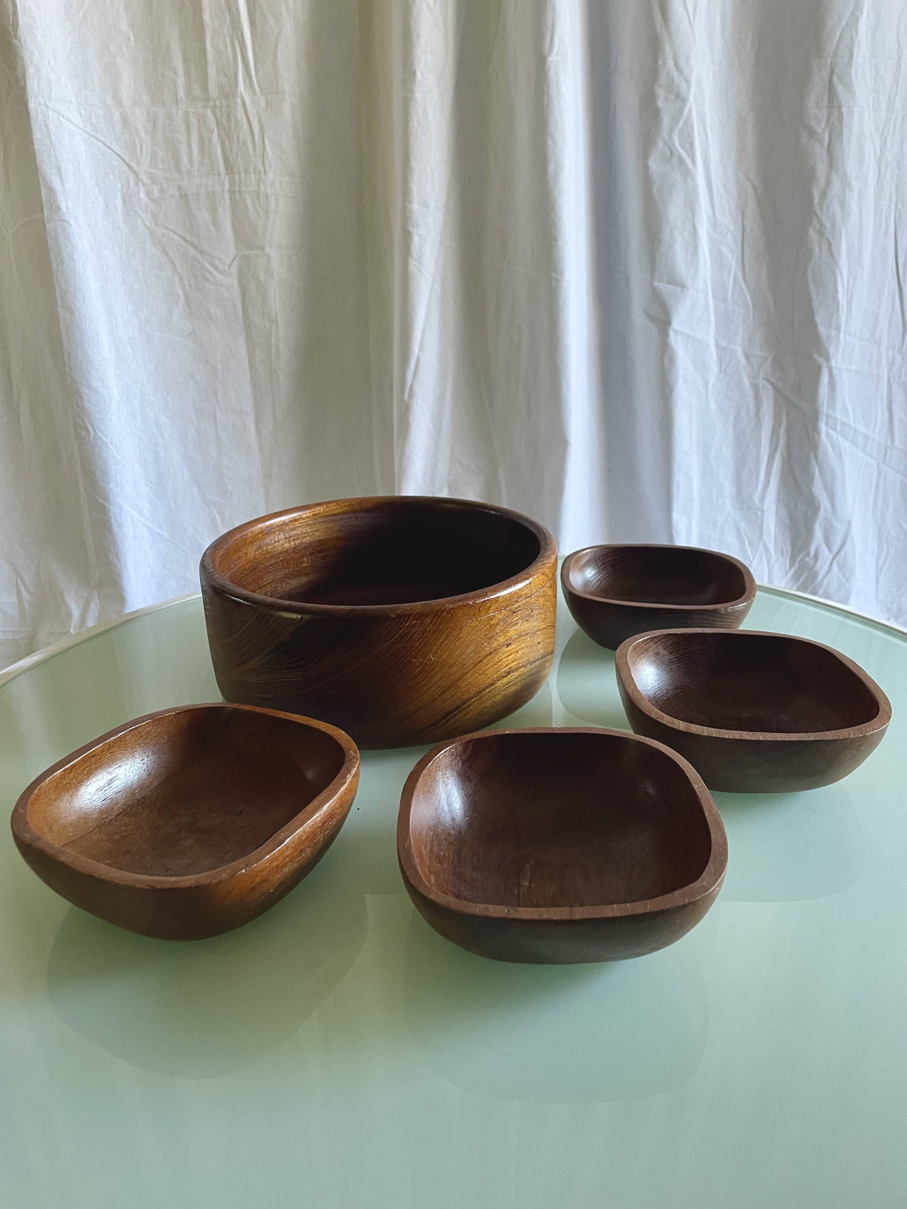 Scandinavian vintage teak tableware