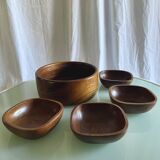 Scandinavian vintage teak tableware