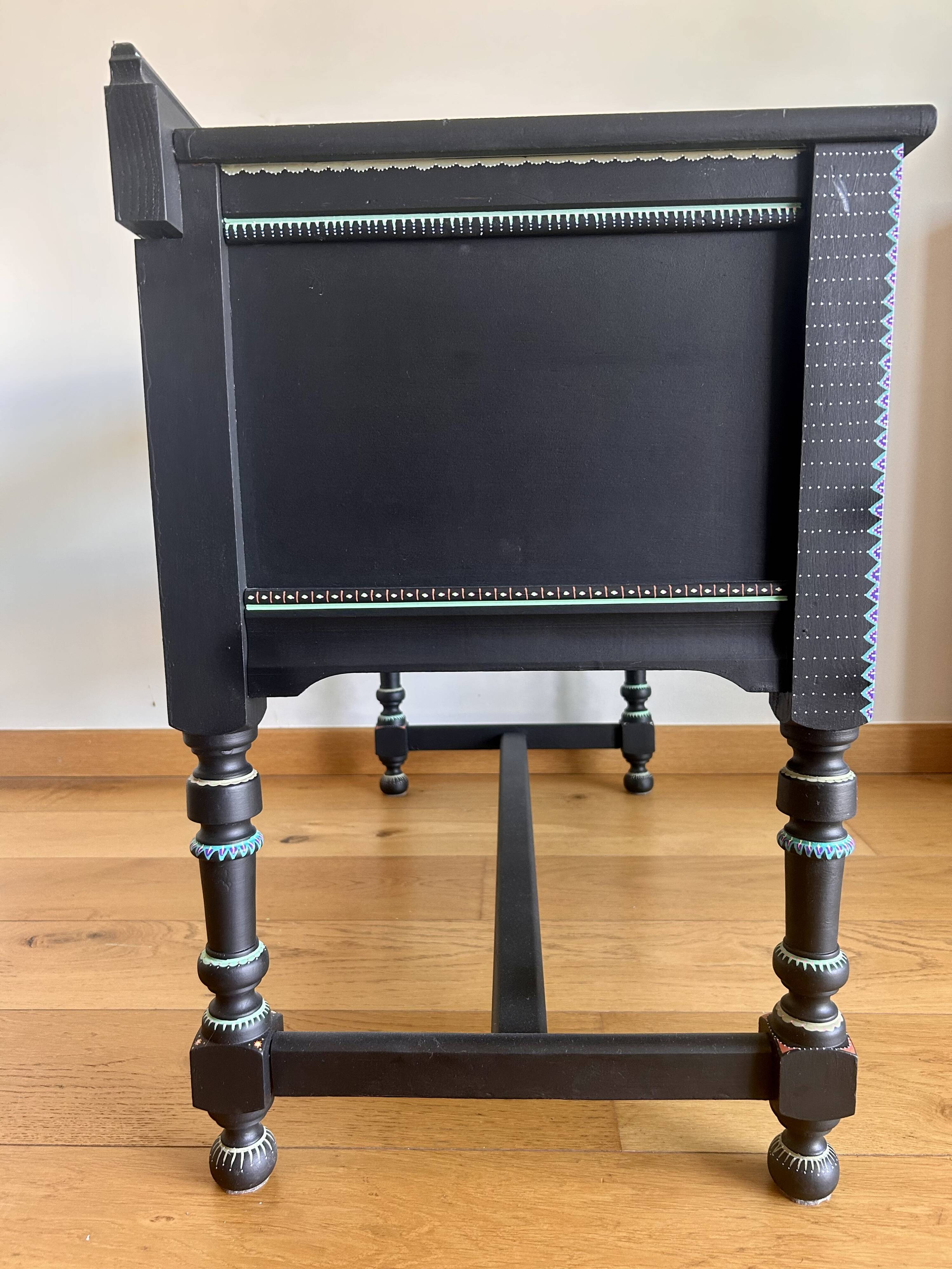 Meuble banc de telephone restauré