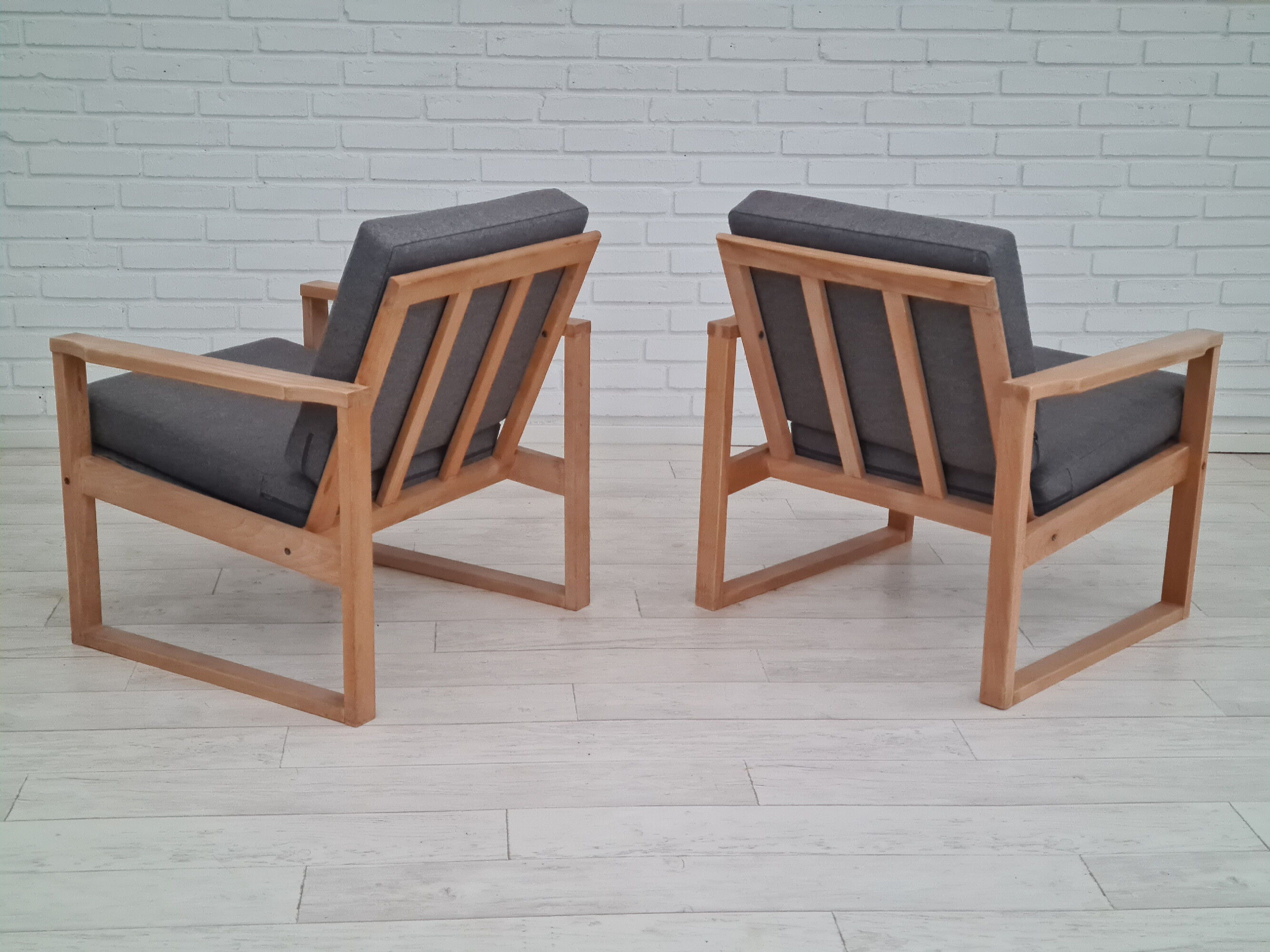 1970s, danish armchair, reupholstered, furniture wool, beech wood
