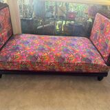 1930s sofa bed original art deco fabric