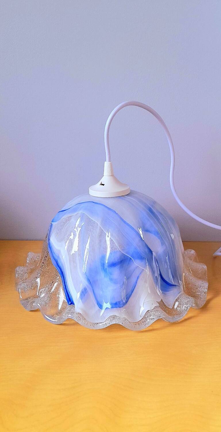 Murano blown glass jellyfish pendant light