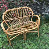 Vintage rattan seat length 103