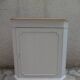 Vintage English furniture in pearl grey, wooden top.