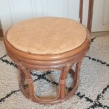 Bamboo and rattan stool
