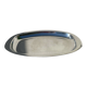 Oval stainless steel dish signed Rémi Letang