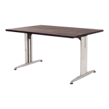 Desk, chrome construction, rosewood top, Scandinavian design