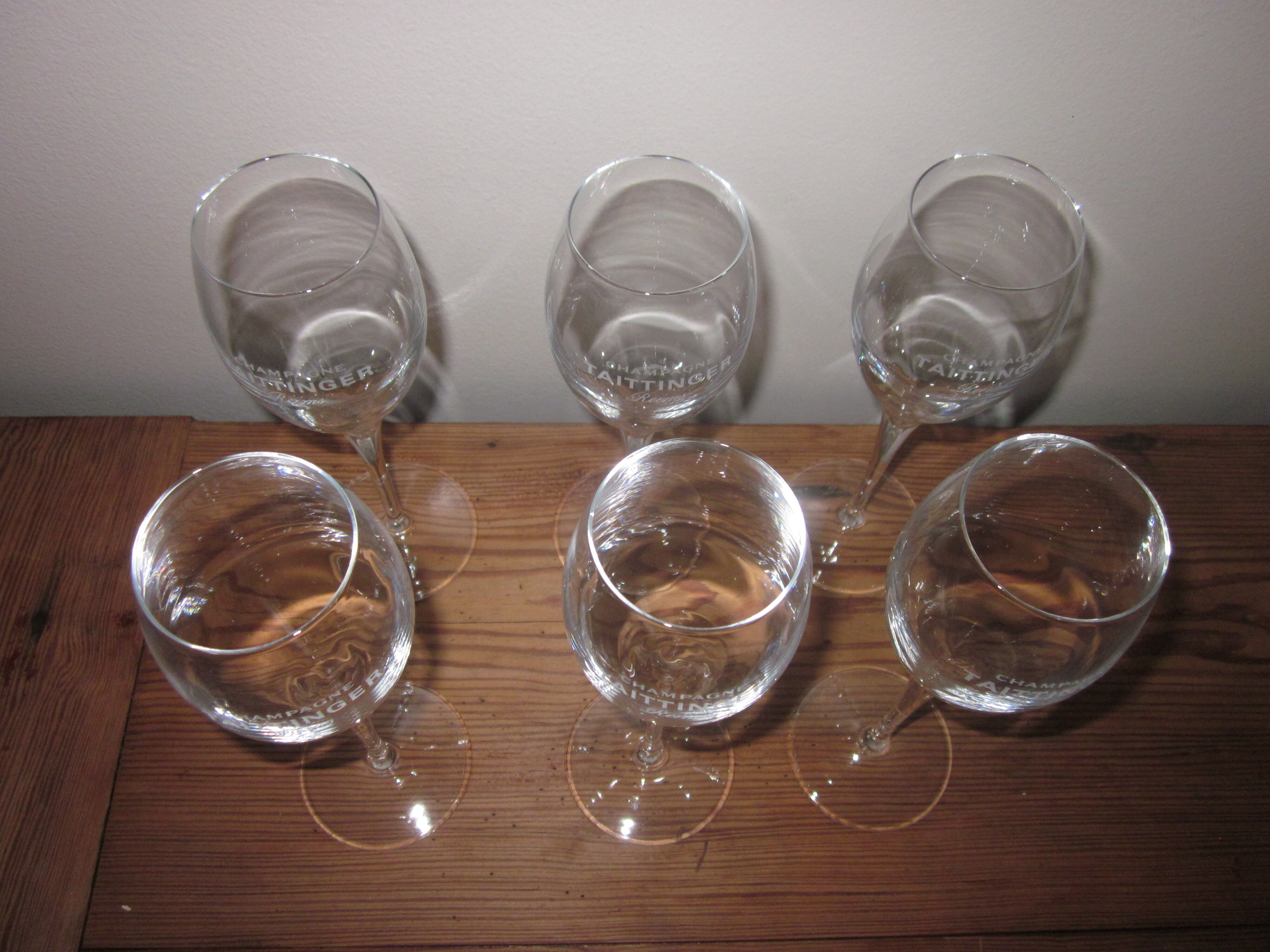 6 champagne flutes Taittinger