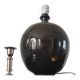 Vintage black ceramic globe lamp – Montgolfier Ceramics (Durta)