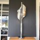 Large Chrome Lamp 3 Lights Space Age Italy 70's Dlg Reggiani
