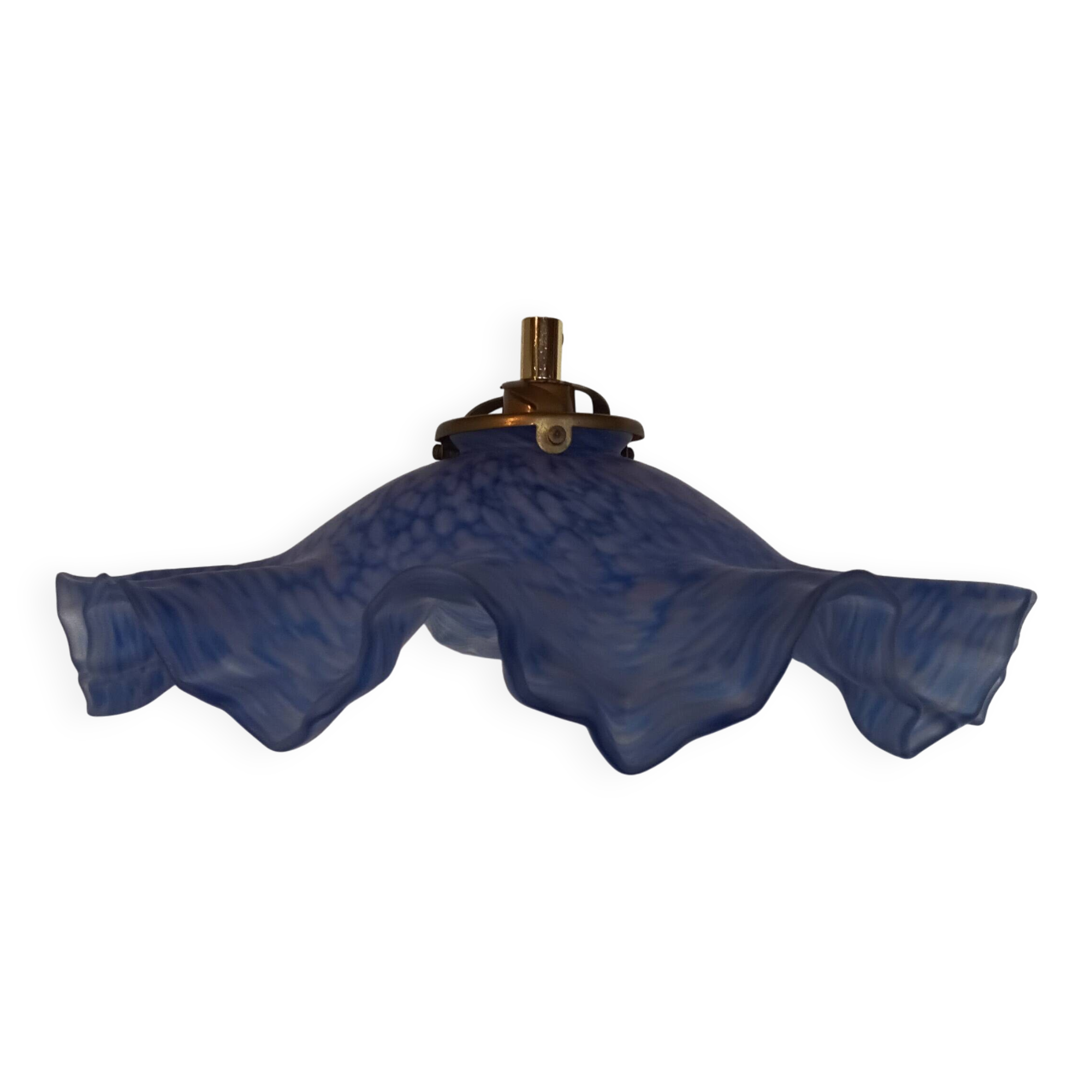 Vintage draped opaline glass pendant.