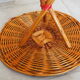 Tripod rattan side table / guéridon from the 1960s-1970s.