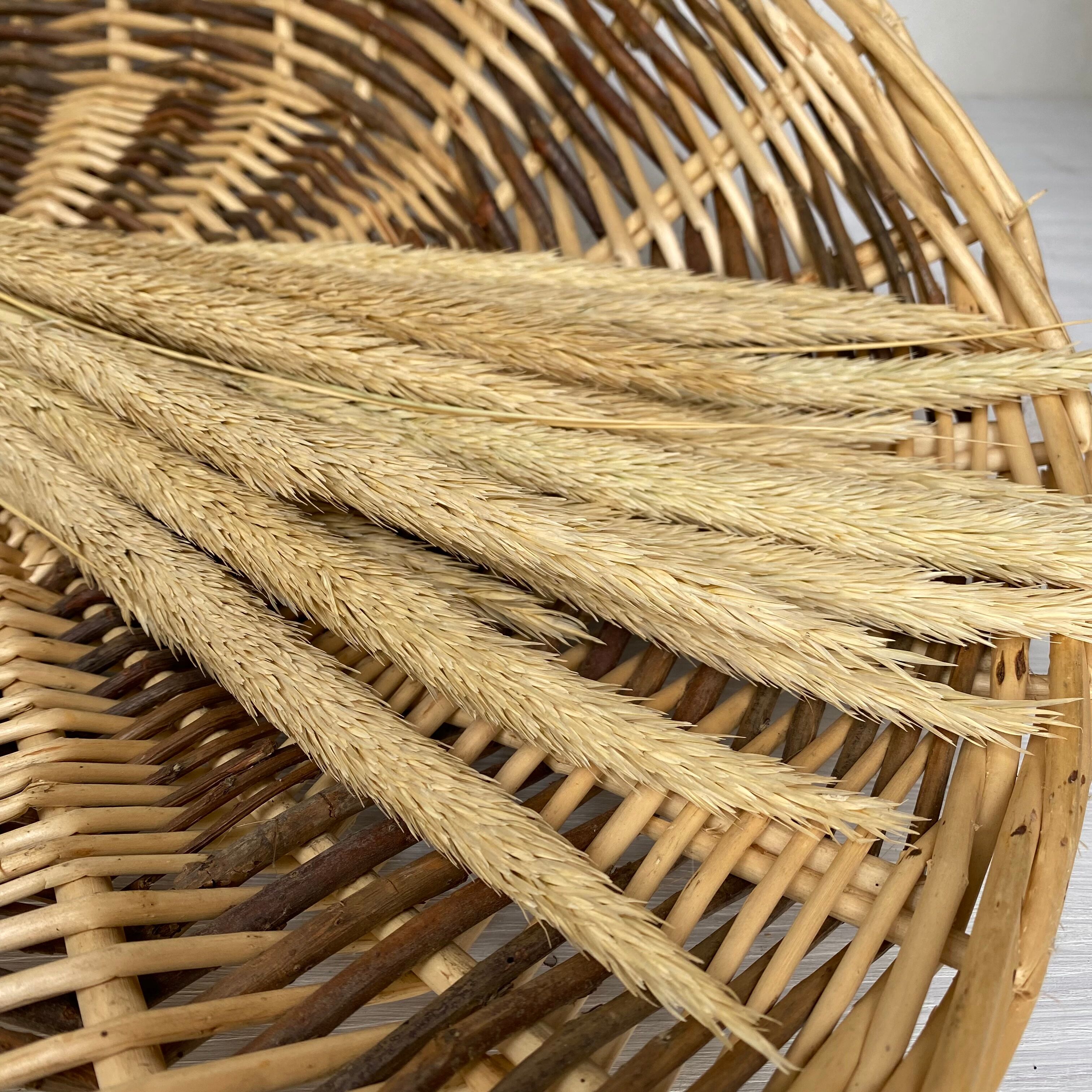 Two-tone wicker basket
