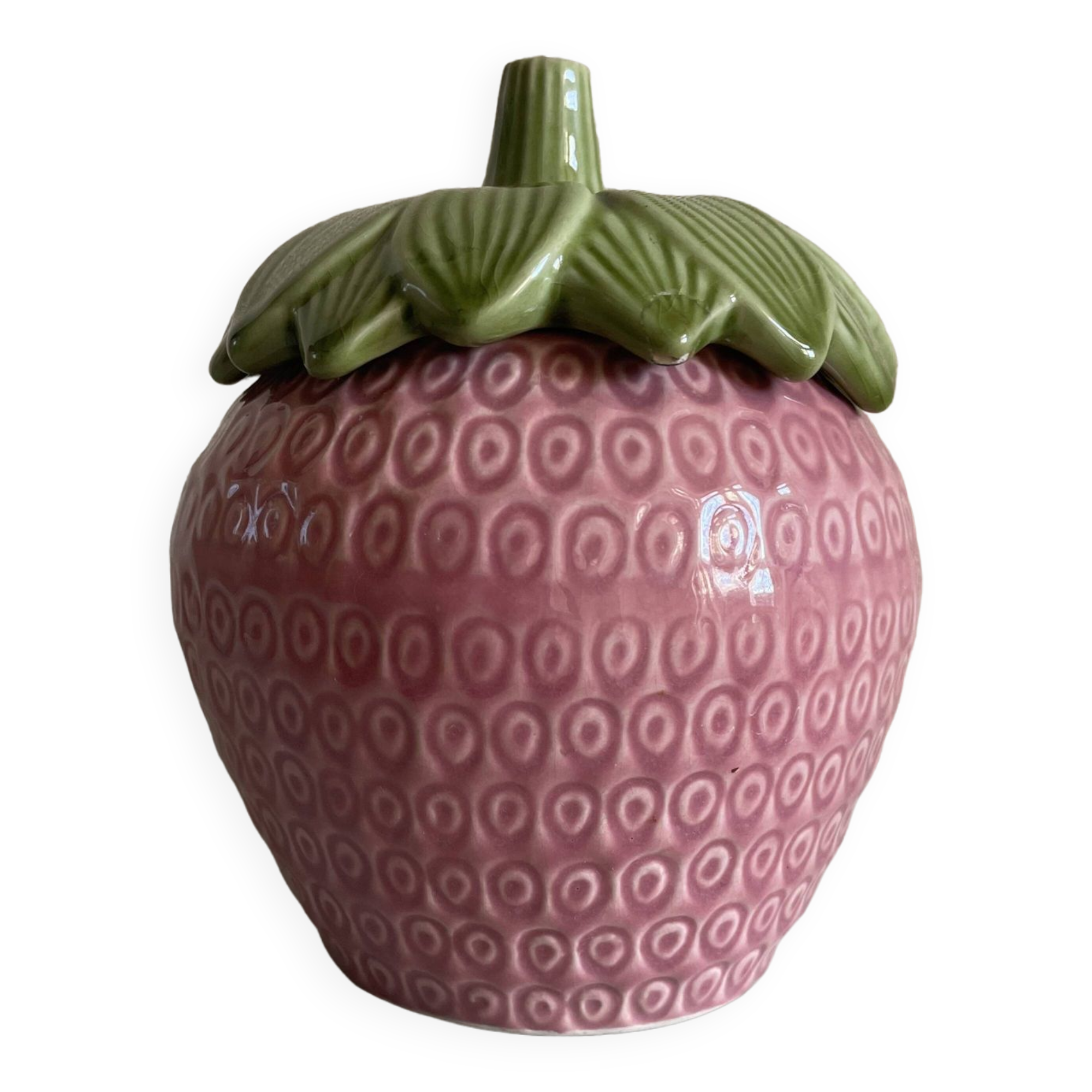 Pot céramique en forme de fraise