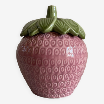 Ceramic pot in the shape of a strawberry