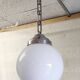Bauhaus opaline globe pendant light diameter 20 cm - 1930s