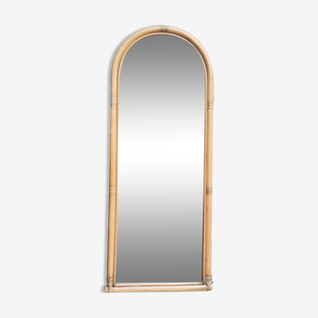 Miroir arcade en bambou 38x96cm