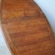 Brutalist oak coffee table in aircraft wing shape - stamped - circa 1960