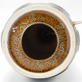 Blue black ceramic model 1034 table lamp base from Søholm, 1960s