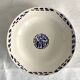 6 soup plates, ironstone from Longchamp, Arlette pattern, 1950s