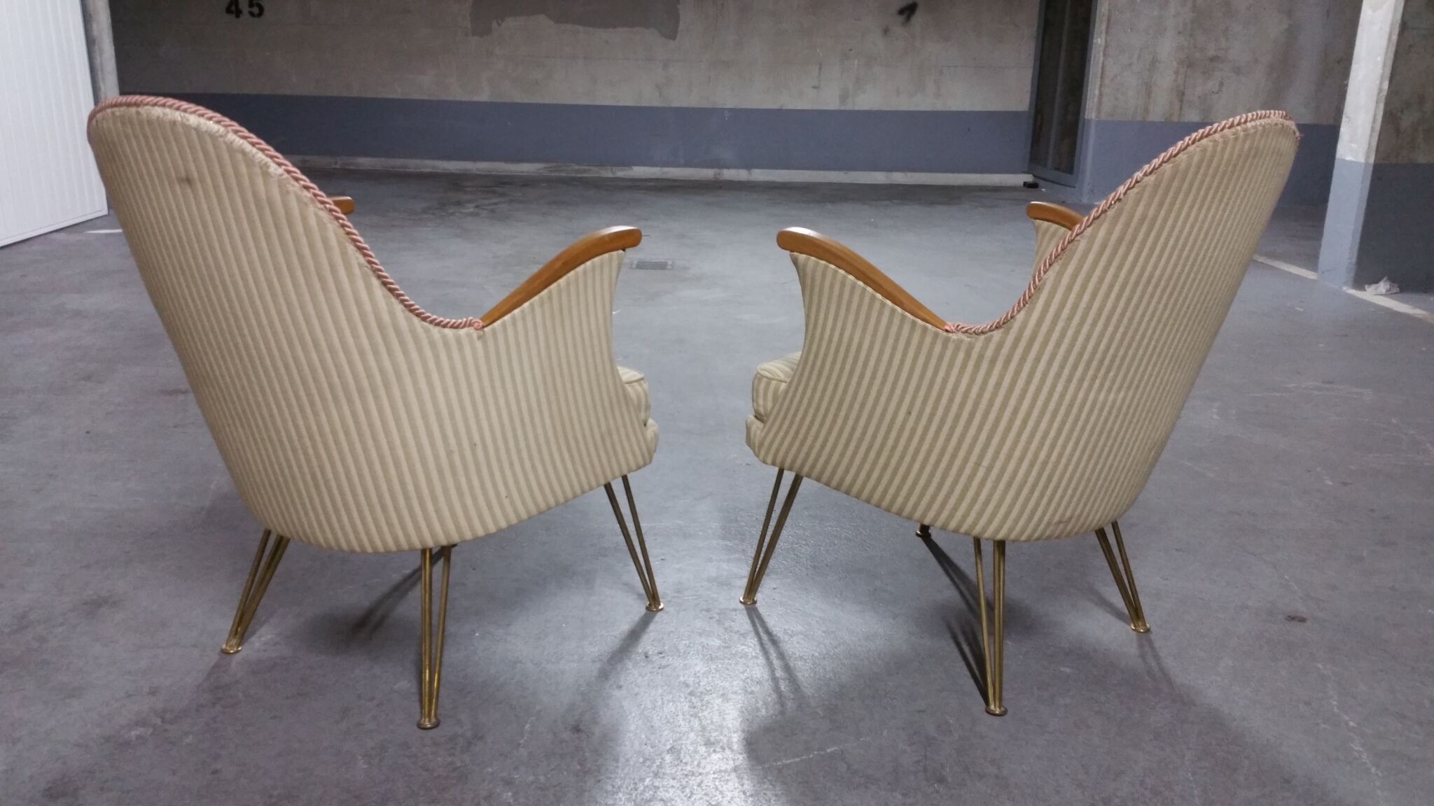 Paire de fauteuils années 50/60