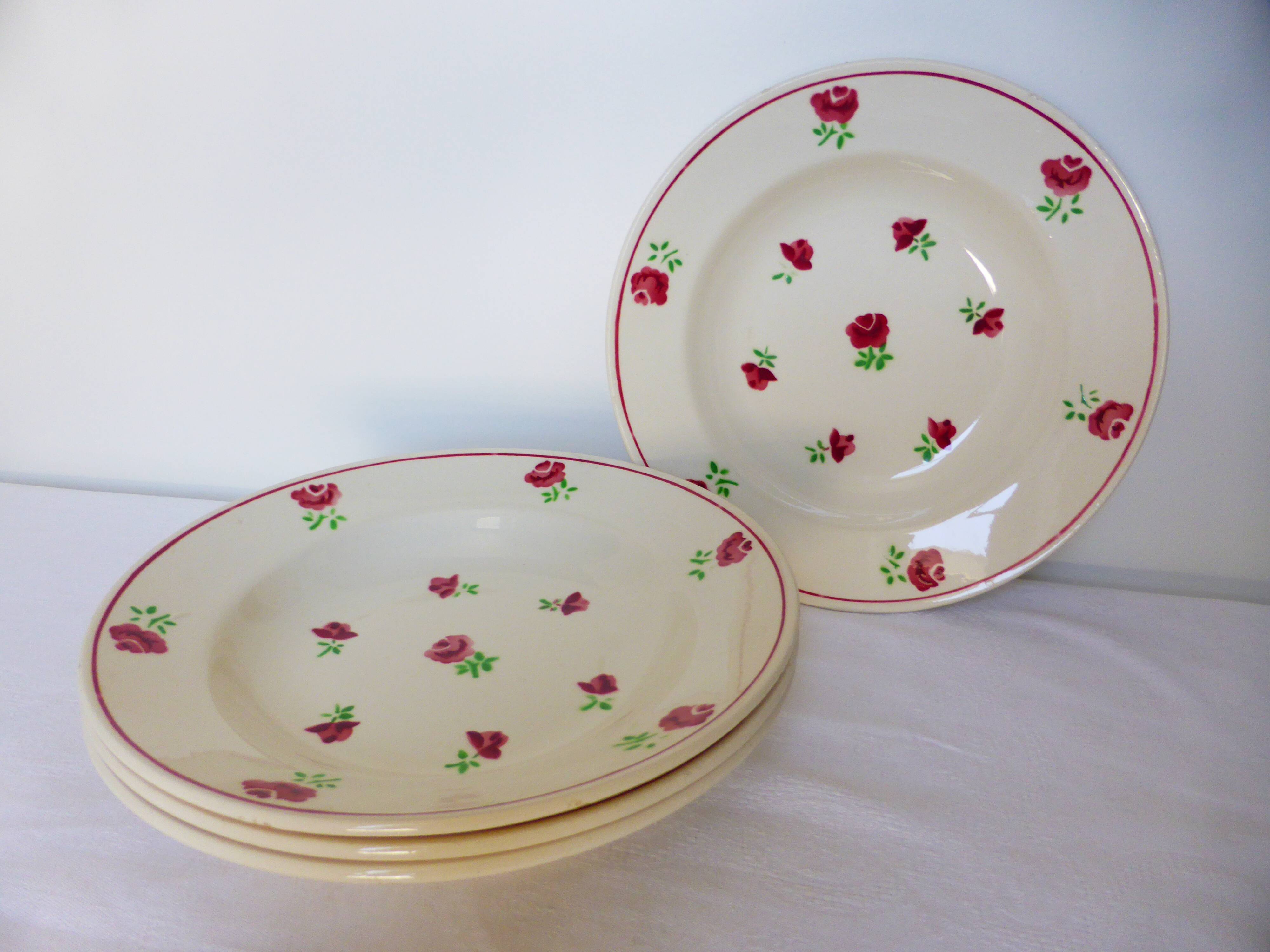 4 Badonviller soup plates 210748