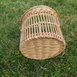 Wicker basket vintage bottle holder