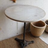 White marble bistro table
