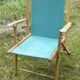 Vintage folding armchair 1960 - Canvas garden chair