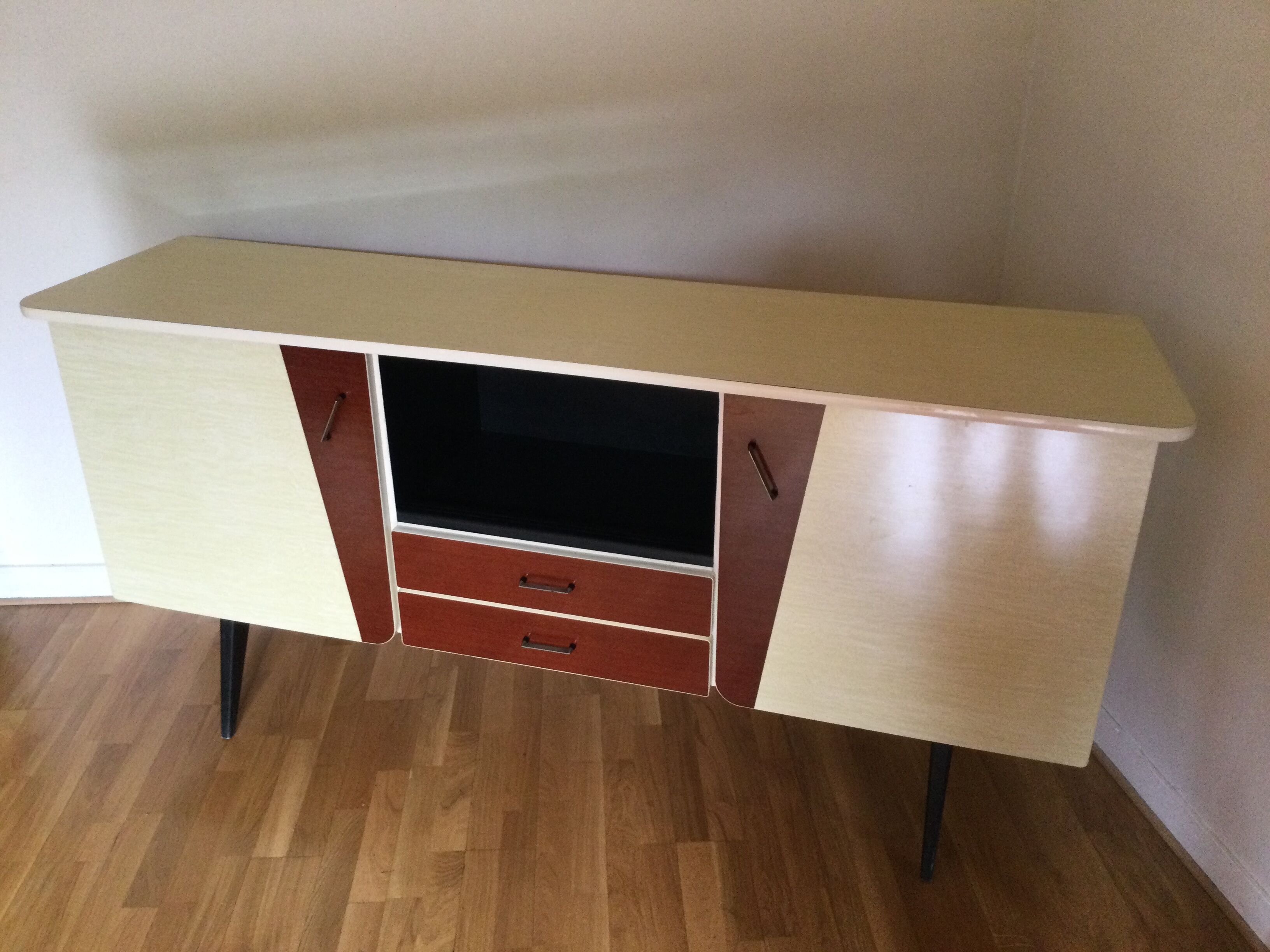 Enfilade vintage bois et formica